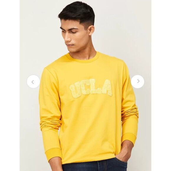 UCLA Bruins Sweatshirt Mens Size XL‎ Yellow Crewneck L/S Sweater Preppy Classic - Picture 1 of 11